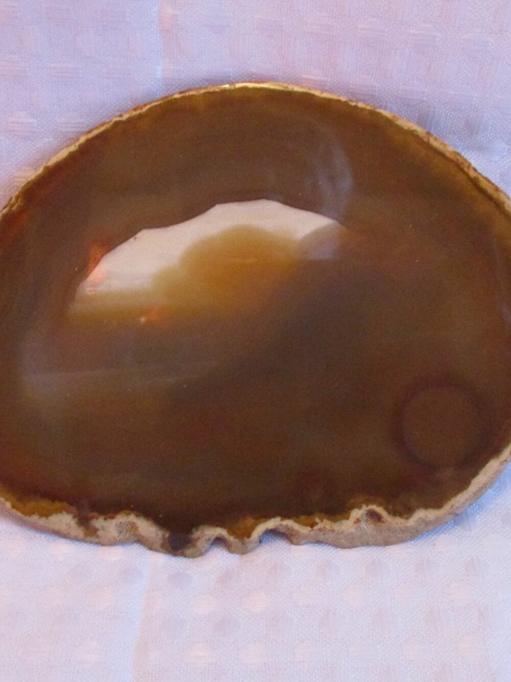 Polished Natural Brazilian Agate Slice Mineral Specimen Slab Rock Belt Buckle